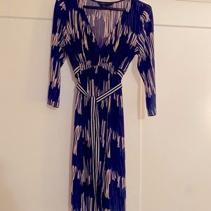 BCBGMaxAzria Dress, 3/4 Sleeve,V-neck, A-Line silhouette, Boho